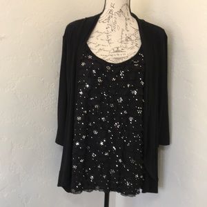 ACW American City Wear Women’s 3/4 Sleeve Top Size 3X